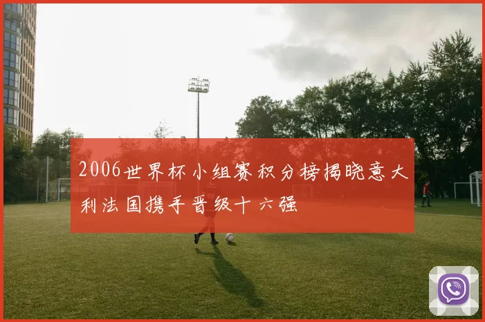 2006世界杯小组赛积分榜揭晓意大利法国携手晋级十六强
